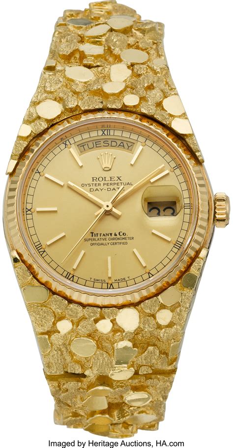 Rolex tiffany gold nugget